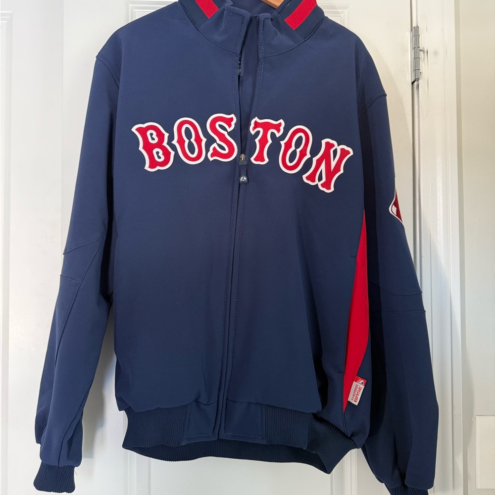 Boston Red Sox Navy and Red Men's Jacket